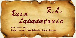Rusa Lapadatović vizit kartica